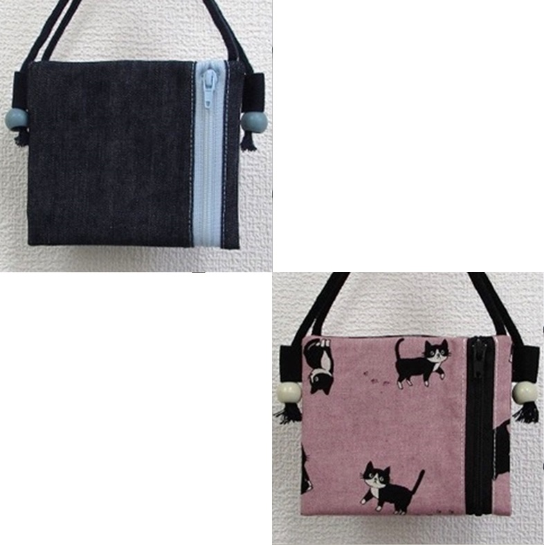 “マスク置き”にもなるファスナーポーチ